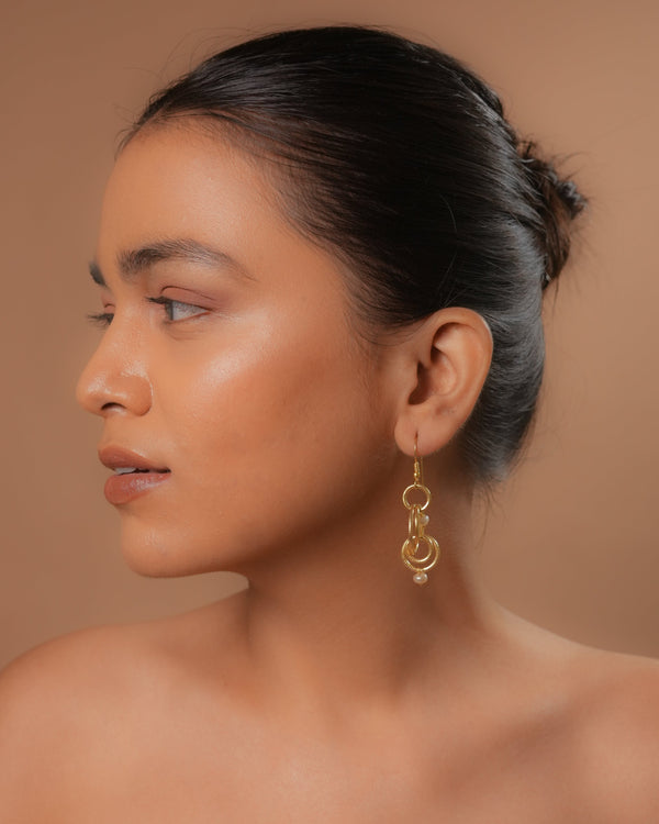 Hammered Ring Danglers