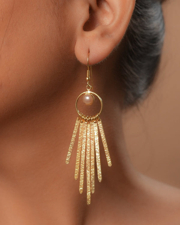 Hammered Stripes Danglers