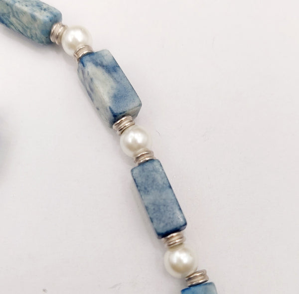 Sodalite Pearl Necklace