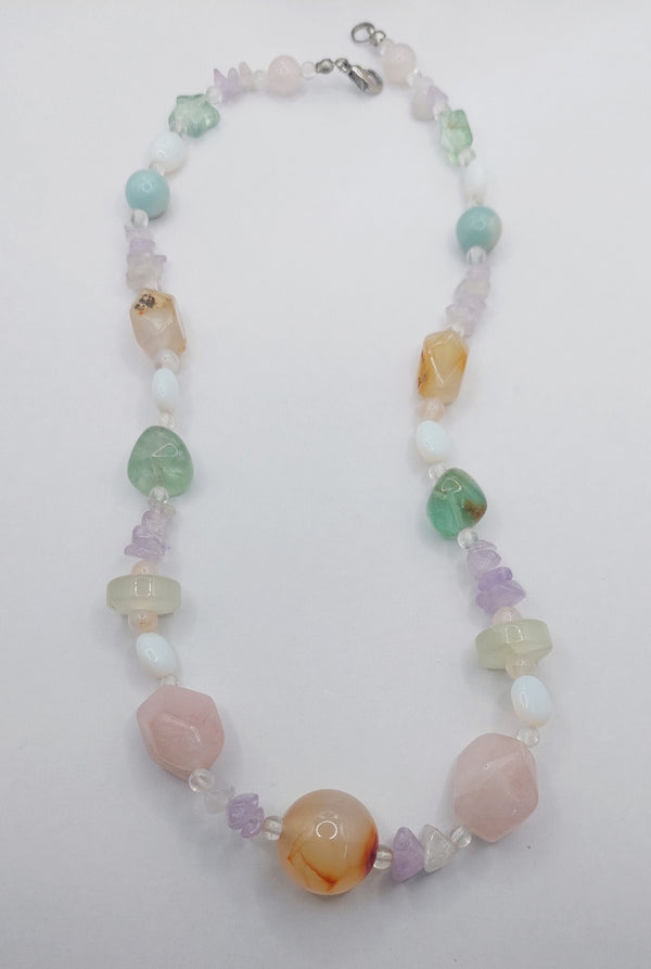 Multi-Gem Ball Necklace