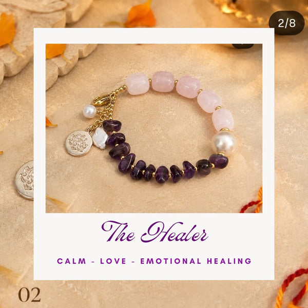 Rose Quartz Amethyst Bracelet