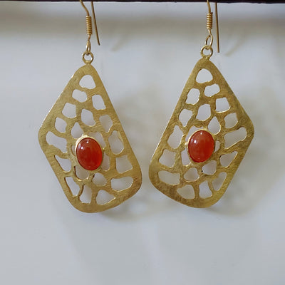 Carnelian Mesh Danglers