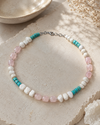 Rose-Coral-Turquoise Necklace