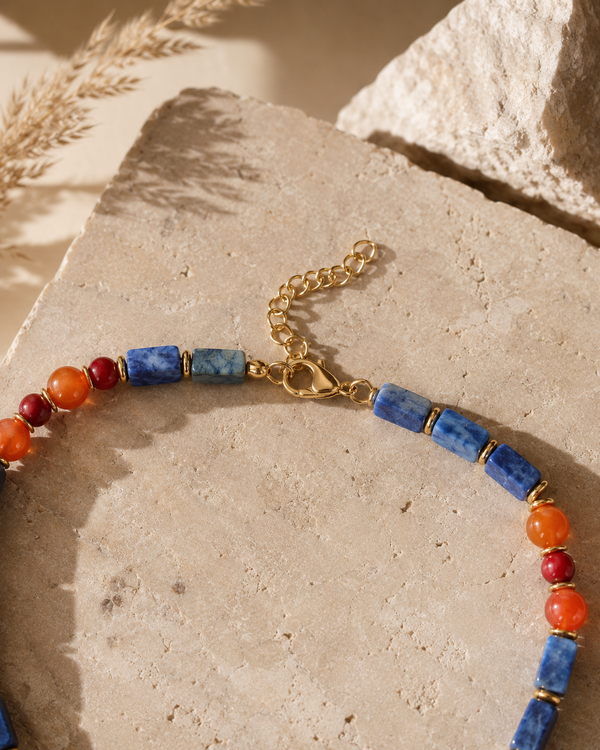 Sodalite Carnelian Necklace