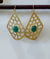 Green Onyx Jali Danglers