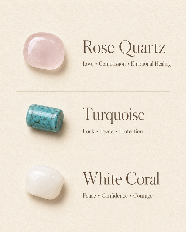 Rose-Coral-Turquoise Necklace