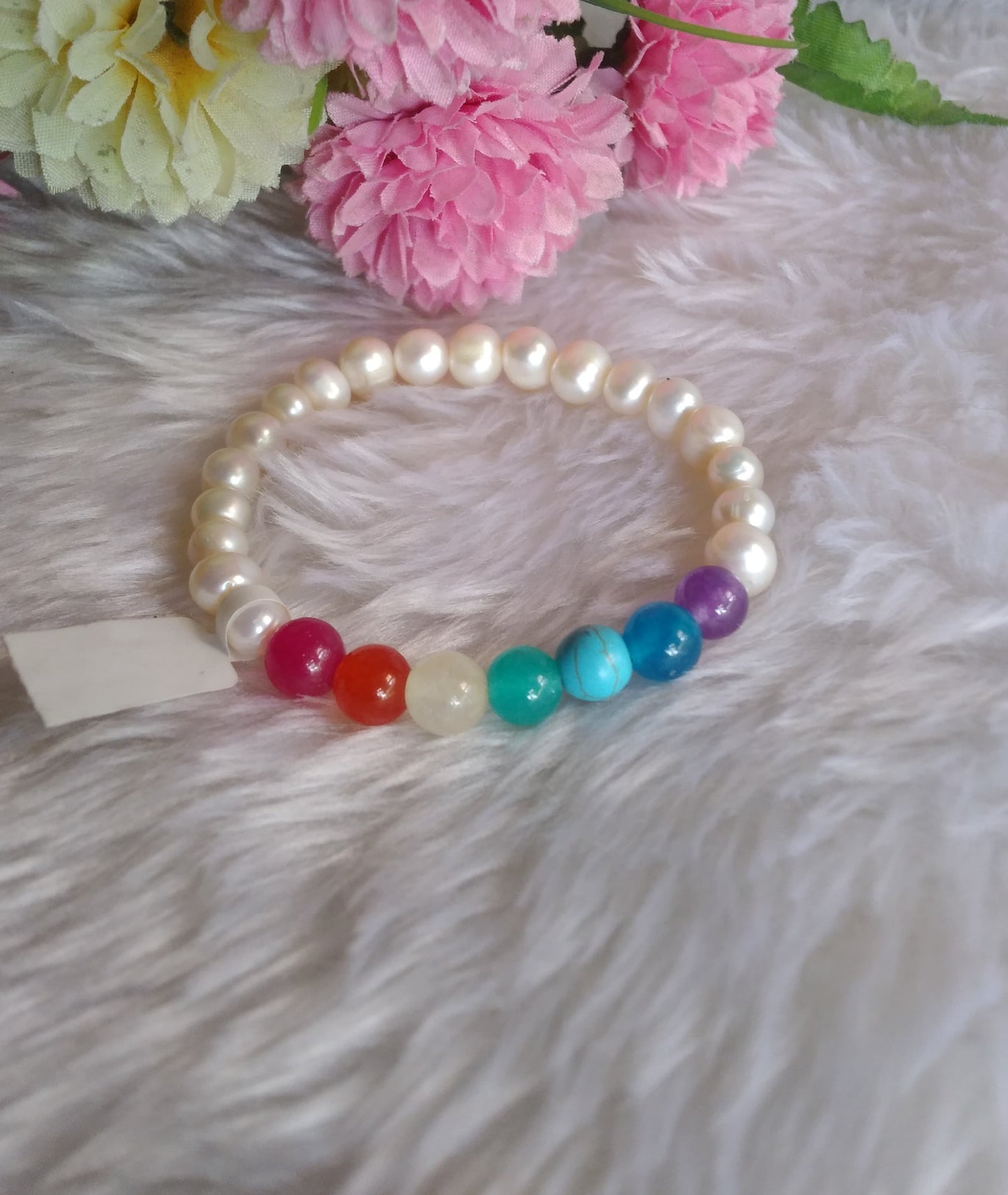 7 CHAKRA- PEARL BRACELET
