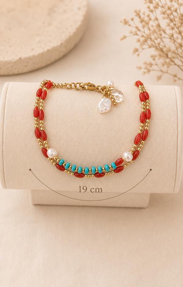 Turquoise Coral Bracelet