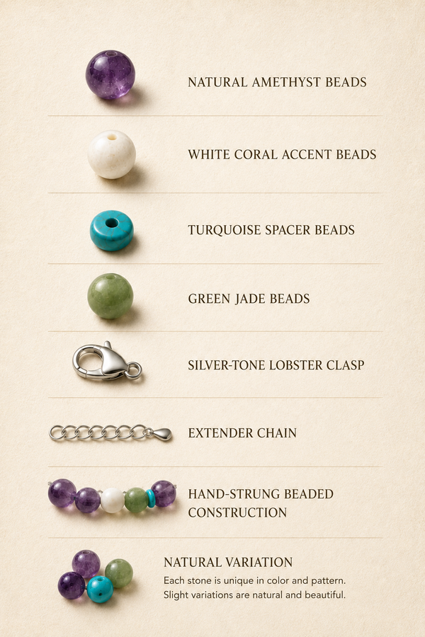 Four Gem Necklace