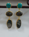 MOSS AGATE EARRING
