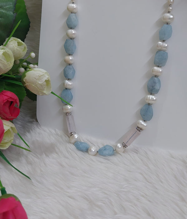 AQUA PEARL NECKLACE