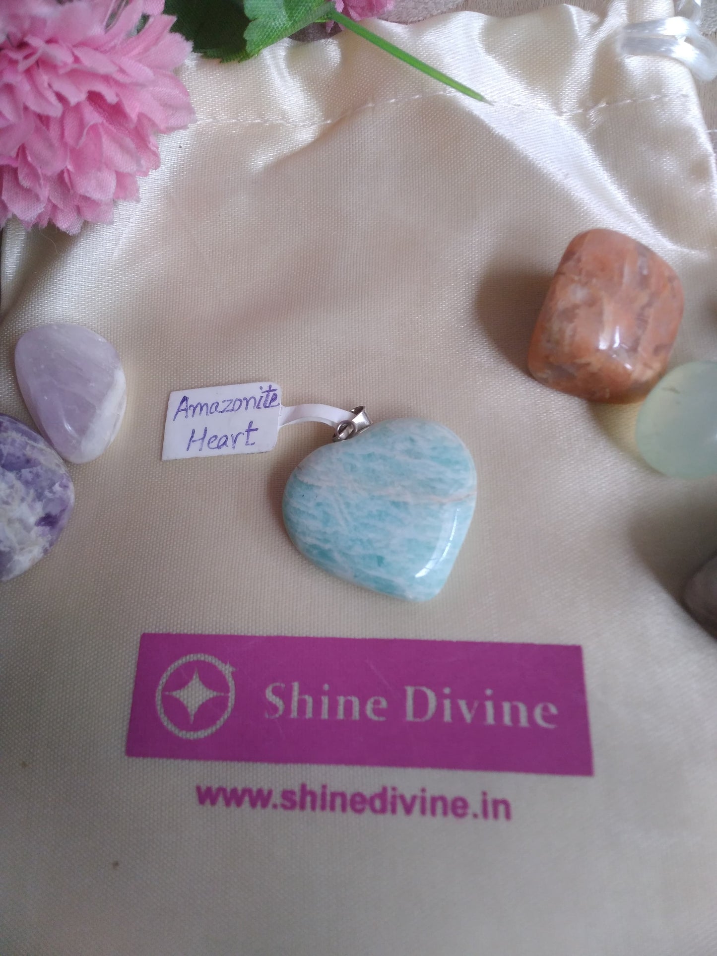 AMAZONITE HEART PENDANT