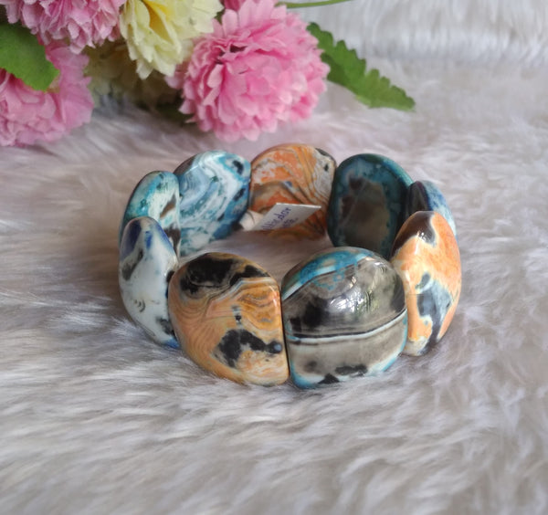 MULTICOLOR AGATE BRACELET