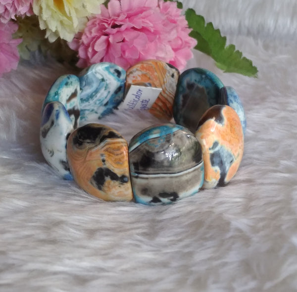 MULTICOLOR AGATE BRACELET