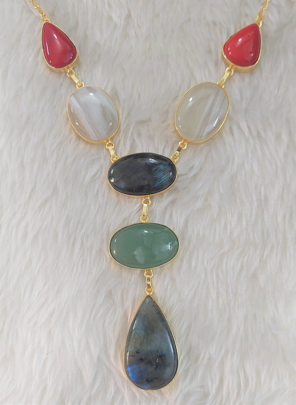 LABRADORITE DROP NECKLACE