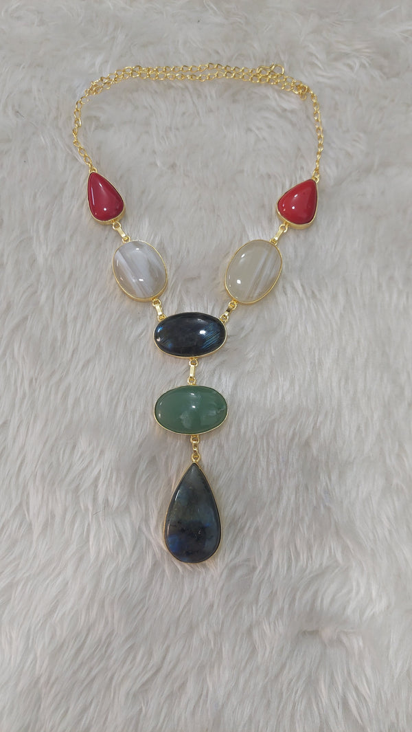 LABRADORITE DROP NECKLACE