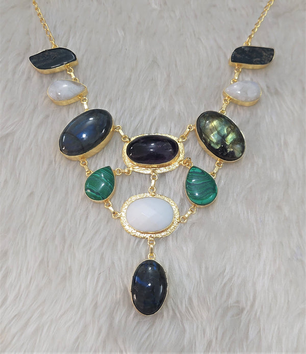 Amethyst Labradorite Necklace