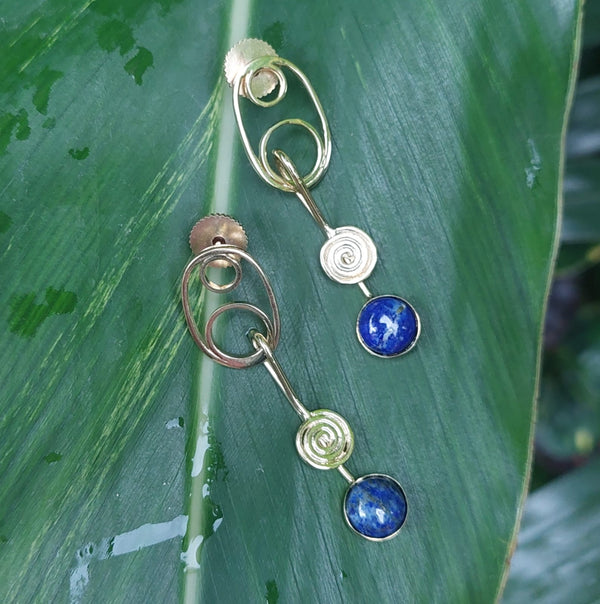 SUNSHINE LAPIS EAR-RING