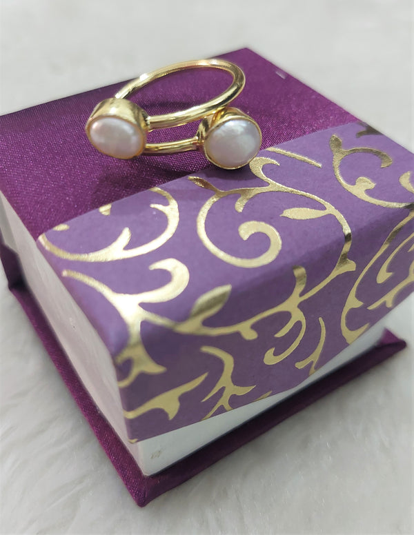 TWIN PEARL RING