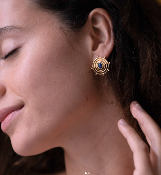 SUNSHINE LAPIS STUDS