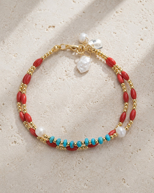 Turquoise Coral Bracelet