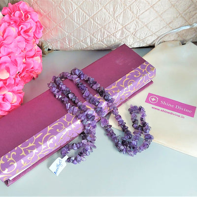 AMETHYST CRYSTAL MALA