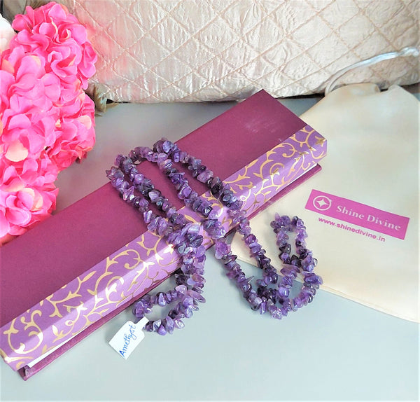 AMETHYST CRYSTAL MALA