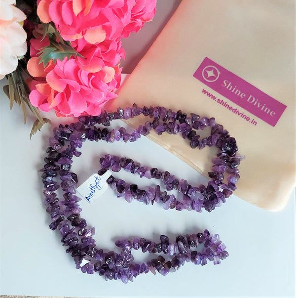 AMETHYST CRYSTAL MALA