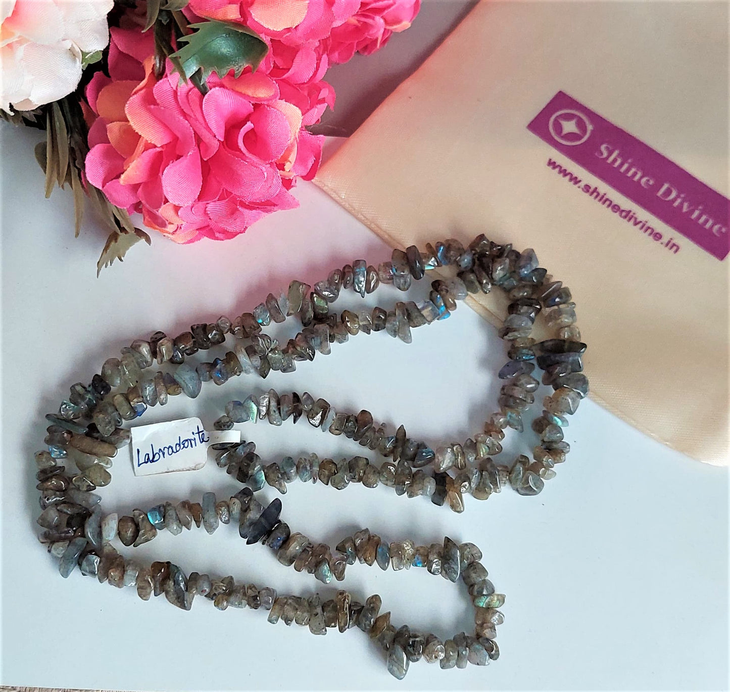 LABRADORITE UNCUT MALA