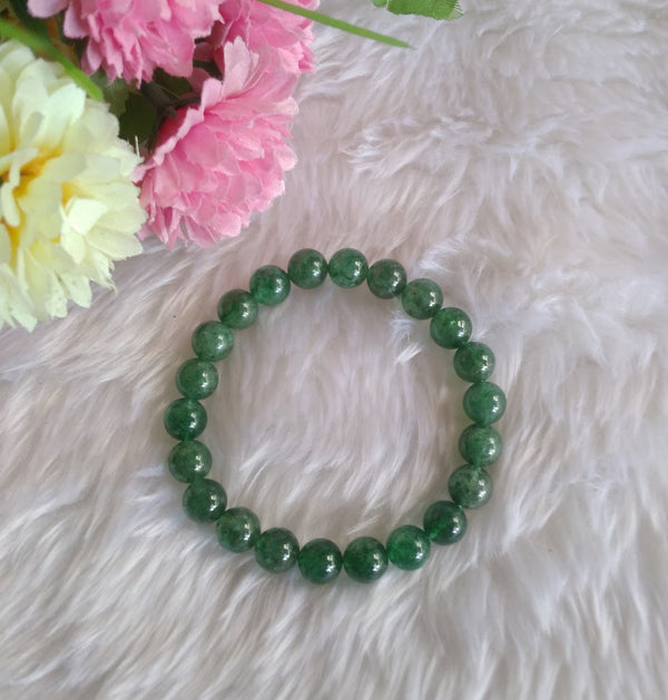 GREEN STRAWBERRY QUARTZ BRACELET