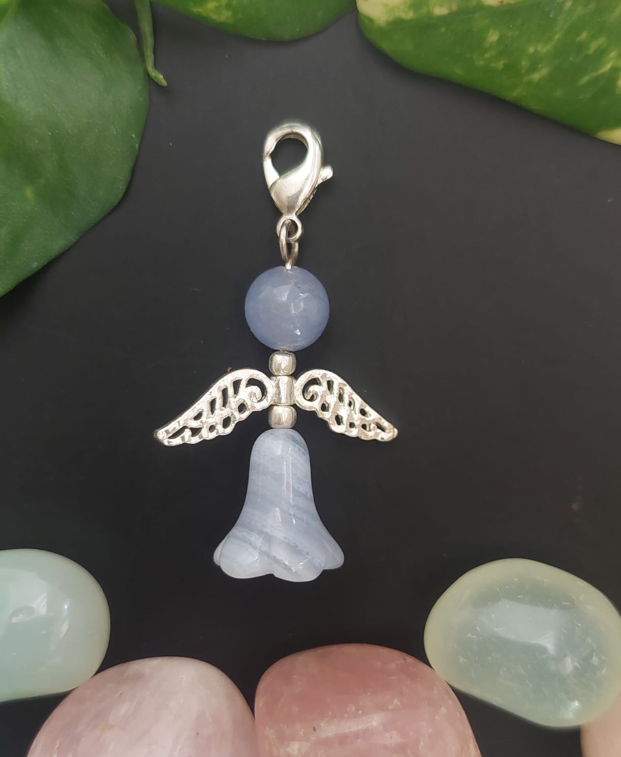 BLUE CRYSTAL ANGEL CHARM