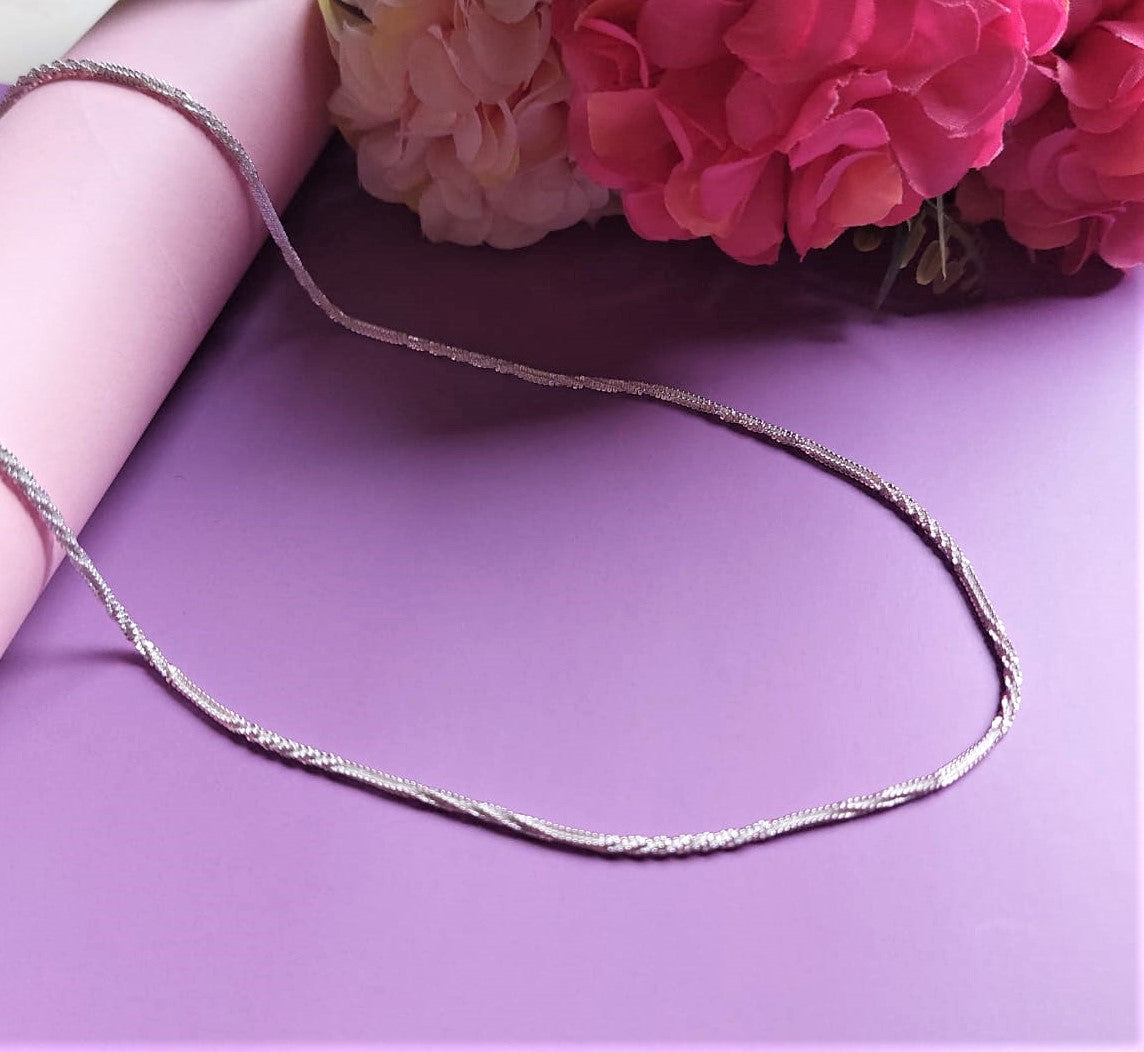 SILVER FANCY ROPE CHAIN