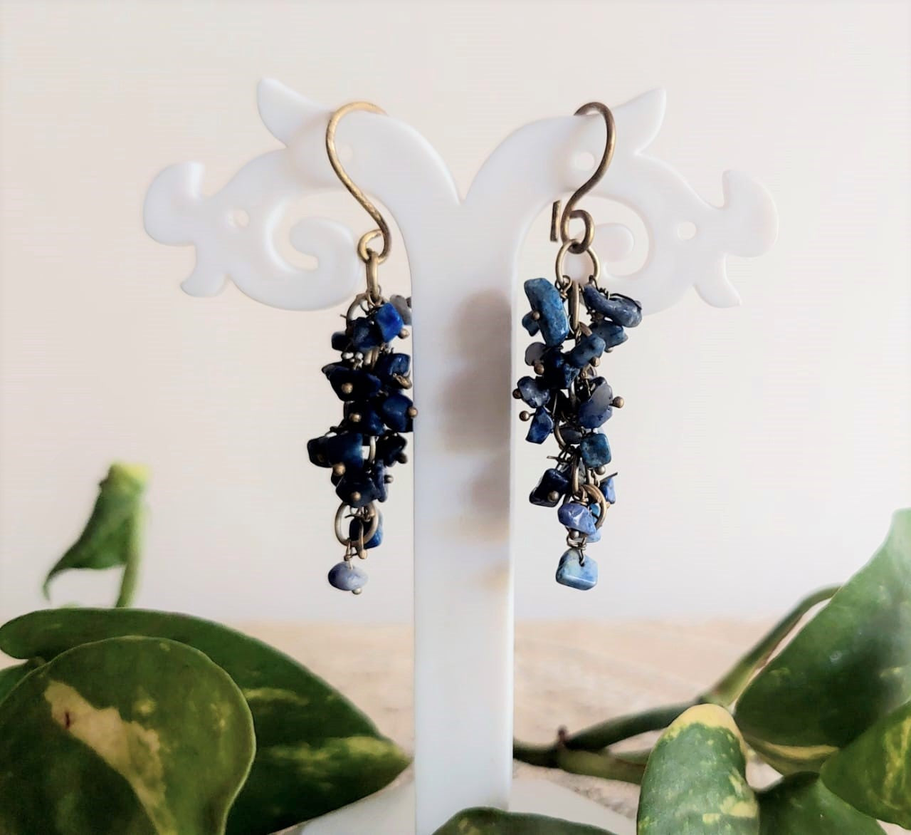 UNCUT LAPIS LAZULI EAR RINGS
