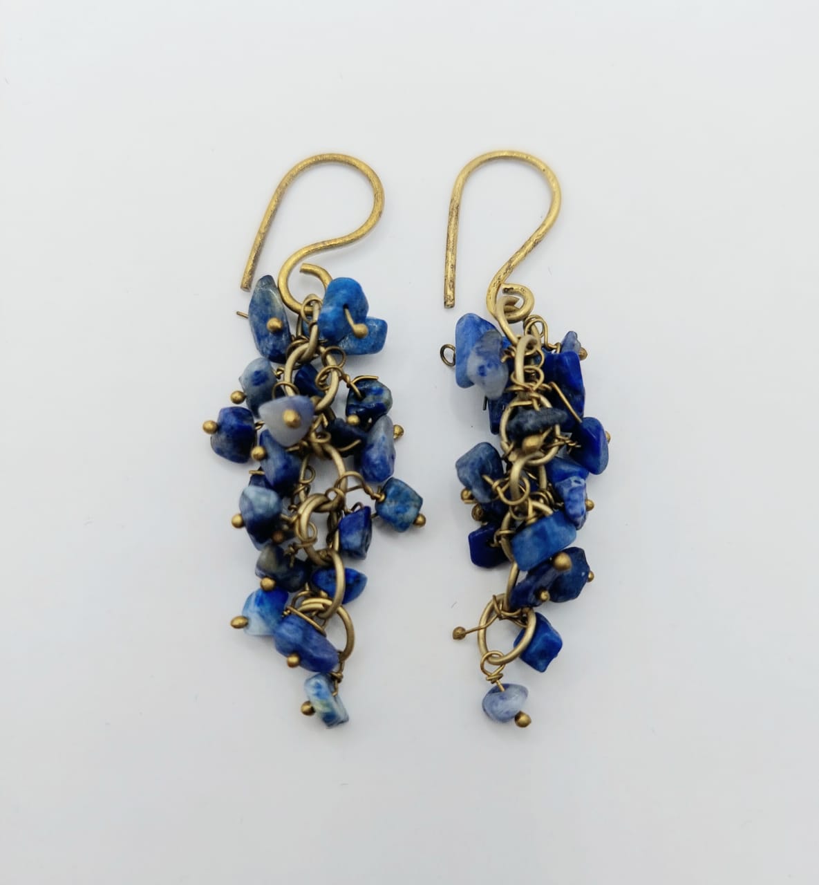 UNCUT LAPIS LAZULI EAR RINGS