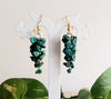 UNCUT MALACHITE EAR RINGS