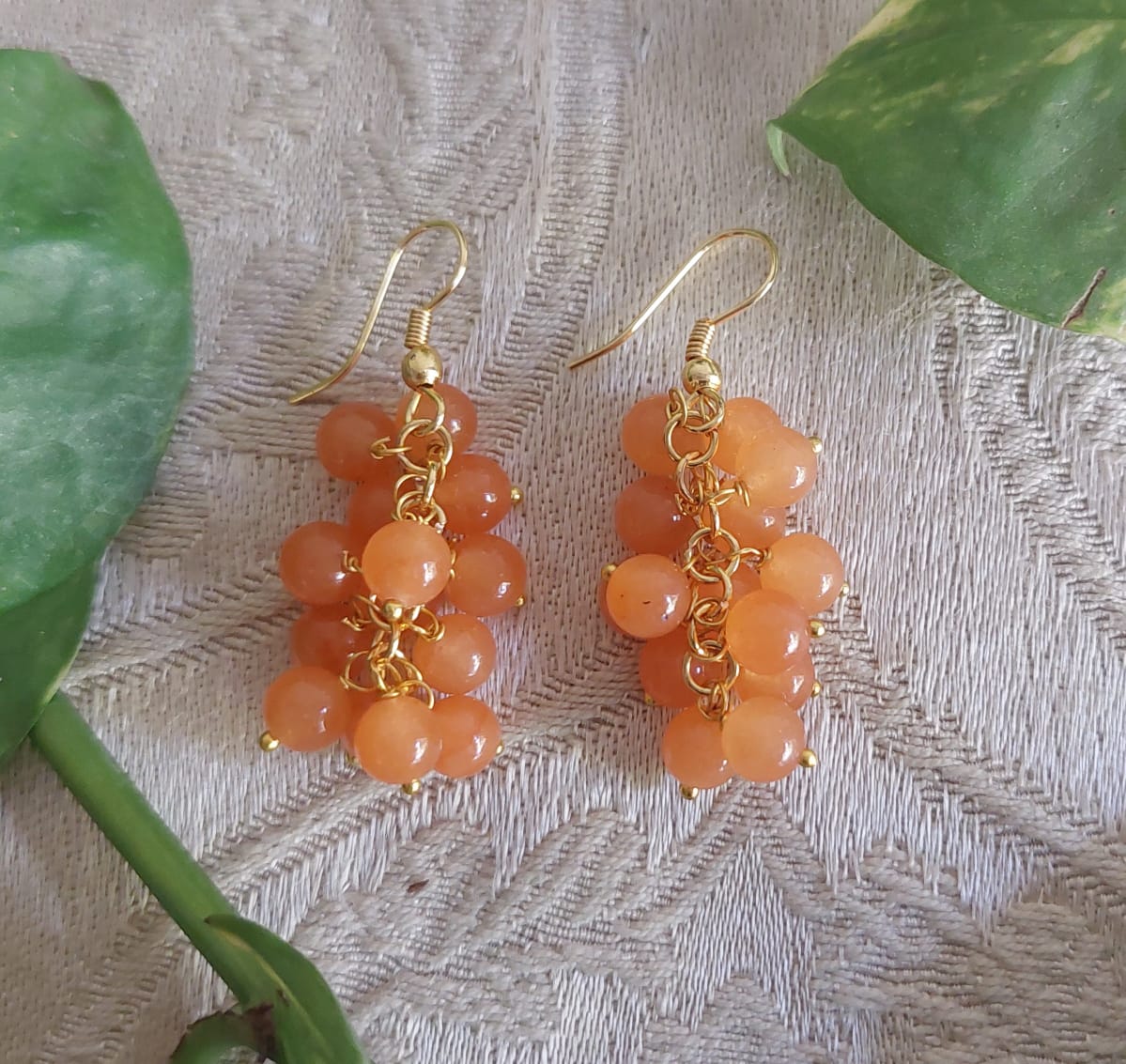BERRYLICIOUS ORANGE ONYX EAR RINGS