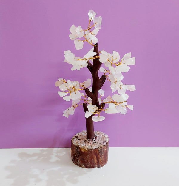 ROSE QUARTZ GEMSTONE TREE (Mini)