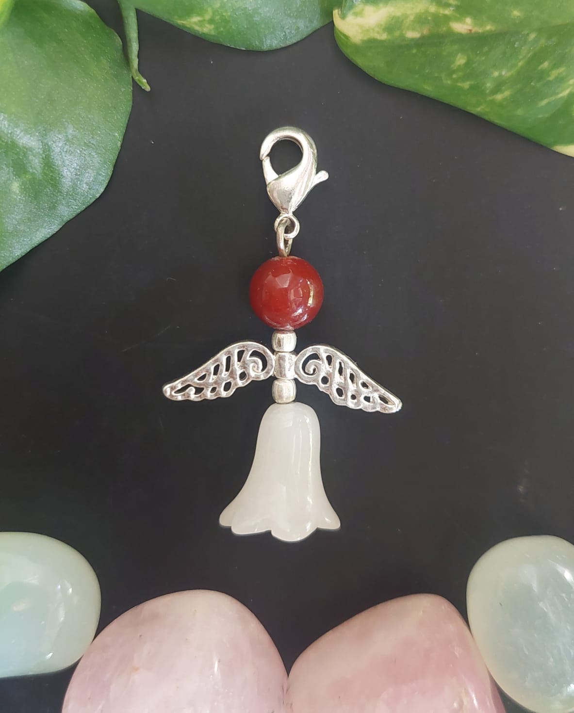 RED CRYSTAL ANGEL CHARM