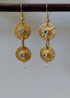 Topaz Double Round Earrings
