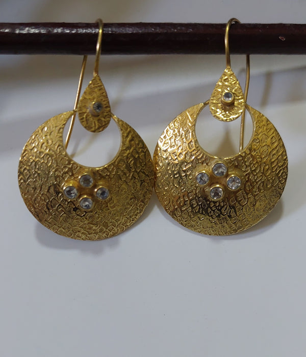 Topaz Crescent Earrings
