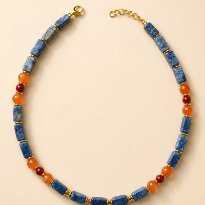 Sodalite Carnelian Necklace