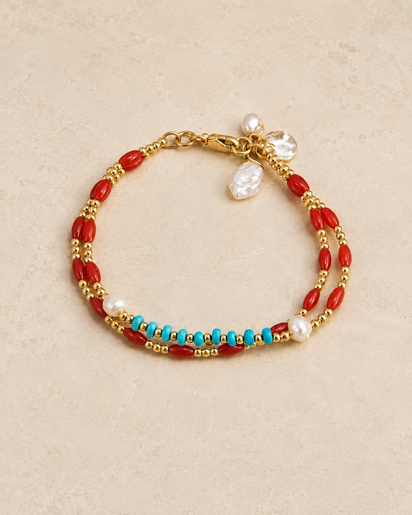 Turquoise Coral Bracelet
