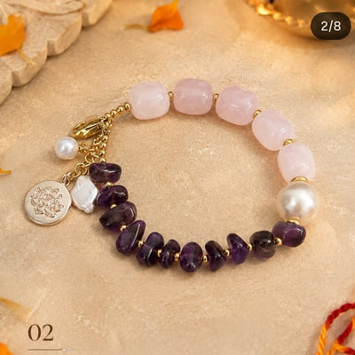 Rose Quartz Amethyst Bracelet