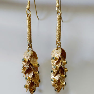 Topaz Leaf Earrings