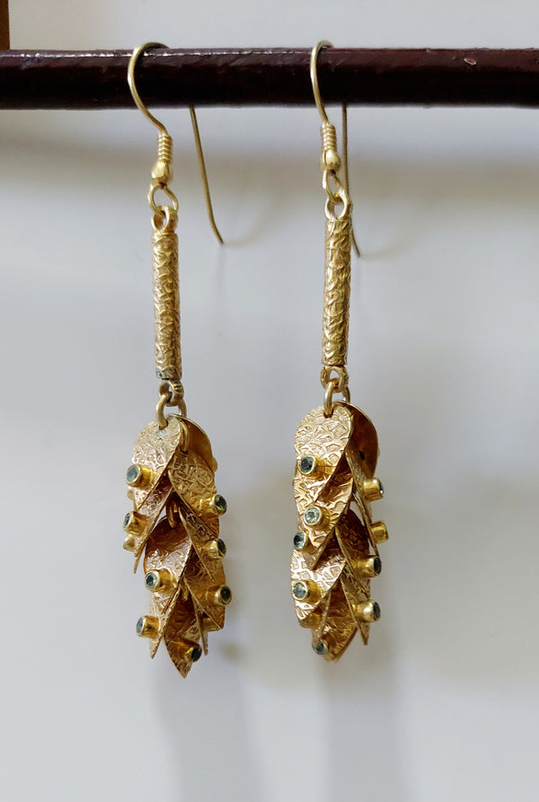 Topaz Leaf Earrings