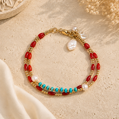 Turquoise Coral Bracelet