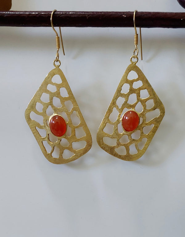 Carnelian Mesh Danglers