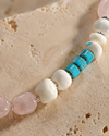 Rose-Coral-Turquoise Necklace