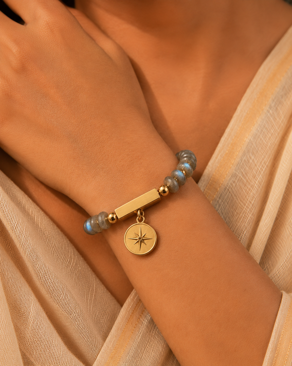 Labradorite Compass Bracelet