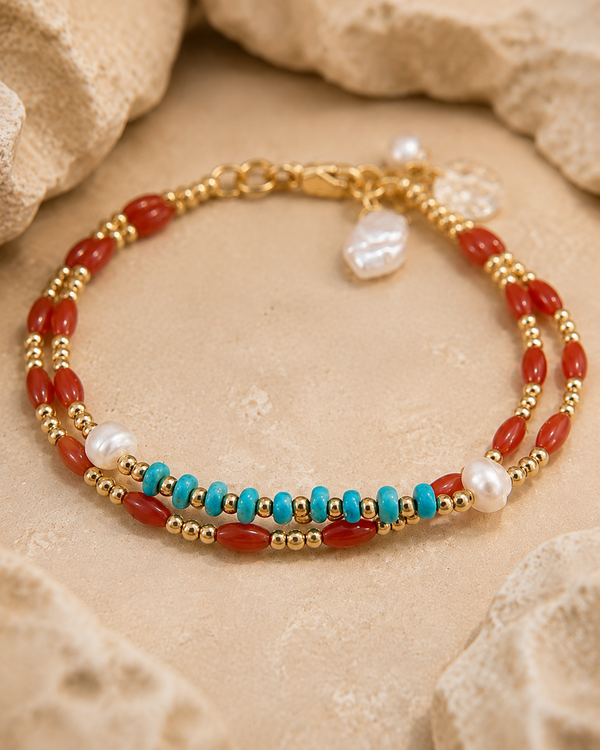 Turquoise Coral Bracelet